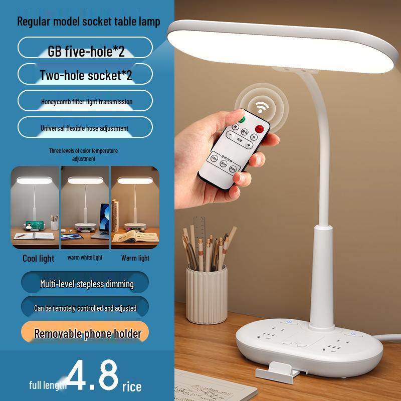 AA Grade LED Eye-Protection Desk Lamp with USB, Soft Light, Night Light, and Wireless Charging for Bedroom or Bedside