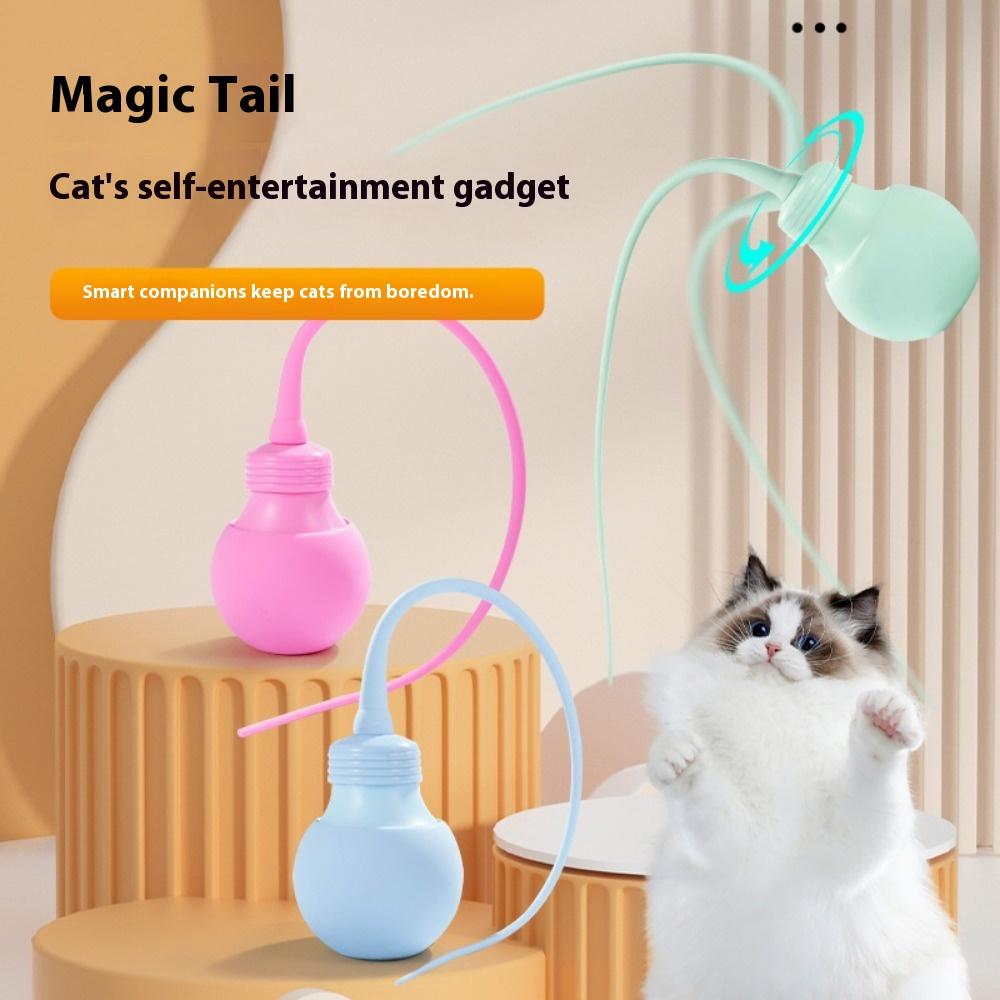 Pet Tease Cat Stick Magic Tail Cat Toy Tease Stick Cat Self-hi Toy Automatic Tease Cat Ball Cat Toy Ball
