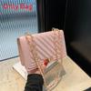 Street Style Small Square Pu Shoulder Bag With Lock Closure For Daily Use