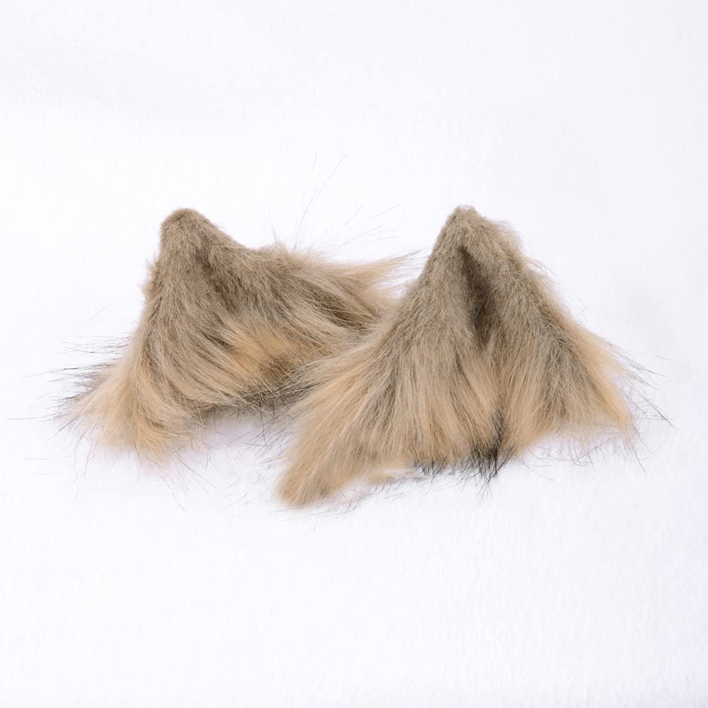 Ruggie Bucchi Cosplay Wig with Animal Costume Includes Net and Halloween Costume Ears, Accessory, Comb, Brown,