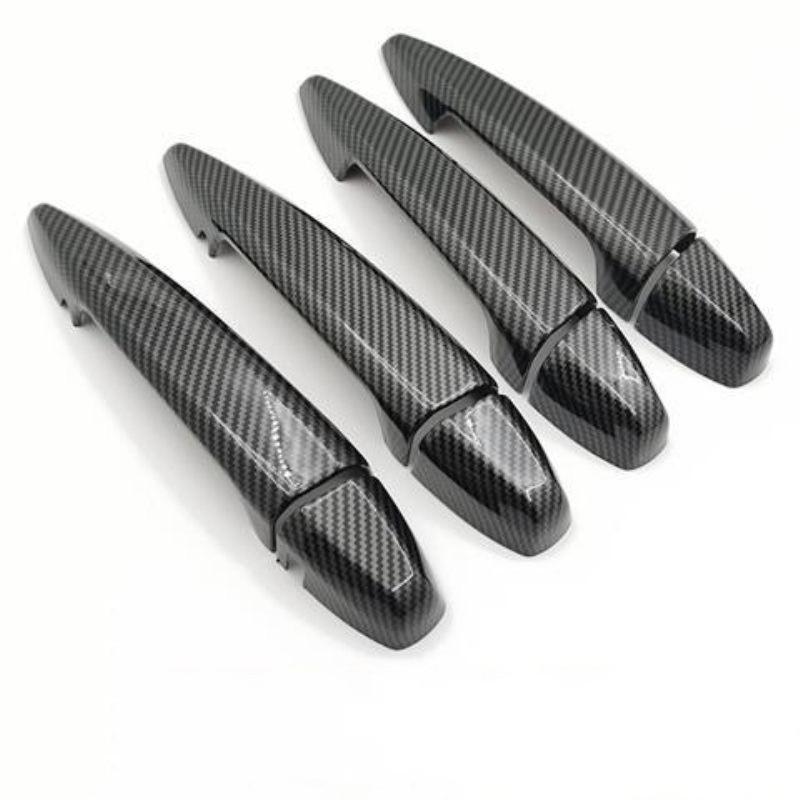 Car Decoration Door Handle Cover For BMW X5 2014-2018 X6 2015- Carbon Fiber Silver Black Cars Accessories Exterior Styling