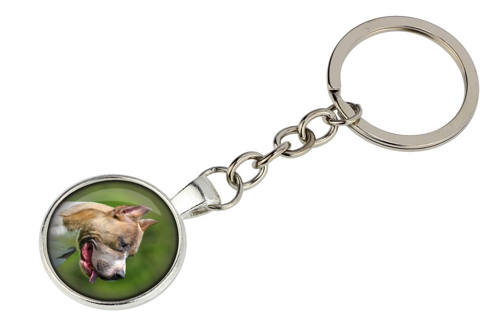 Pitbull, Amerikansk Pitbull Terrier, Pitbull Terrier, APBT - nøkkelring i eske, eget foto, nøkkelringanheng fra merket Art-Dog
