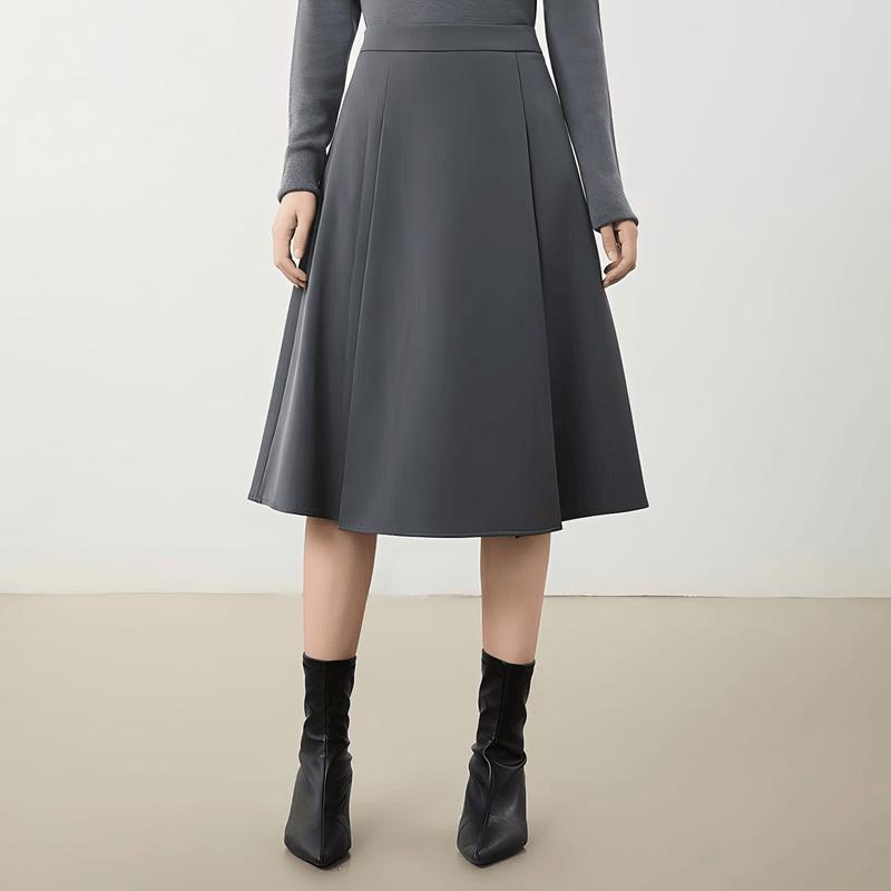Gojin High-Waist A-Line Flowy Midi Skirt M