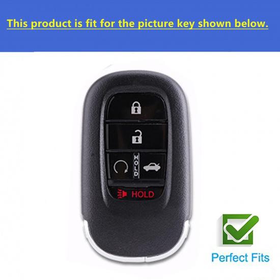 Keyless Entry Systems for Honda Key Fob Cover Fit for Honda   2024 2025 Civic Accord HR-V Pilot CR-V 5 Buttons Smart Key (Pink-Gold)