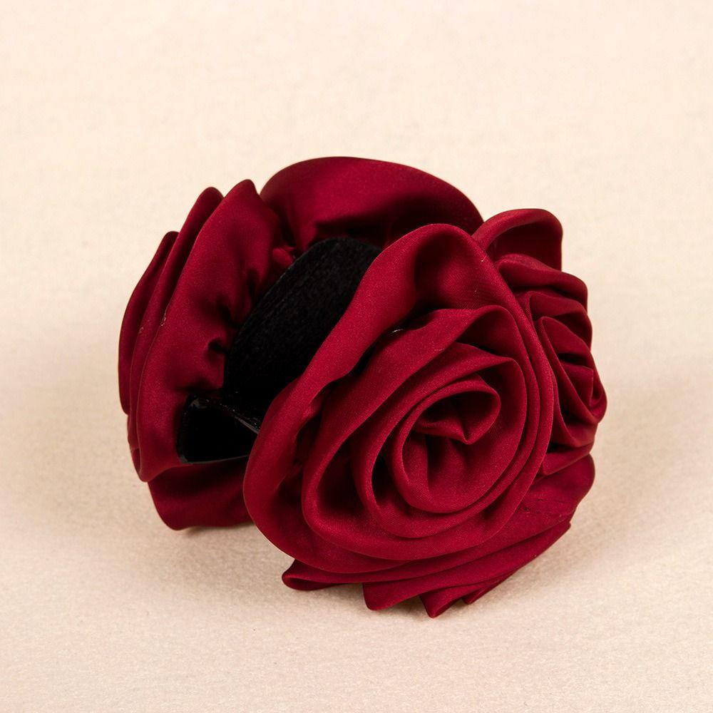 Jaw Clips Headwear Resin Women Headwear Hair Claws Roses Flowers Hair Clips