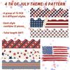 70.8Ft Patriotic Retro Bulletin Board Borders 72Pcs 6 Design 4th of July Stars Stripes Plaid n Flag Patterned Scalloped Paper Borders for
