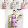 Classic Women Apron With Ruffle Pocket And Floral Roses For Kitchen And Chef Duties