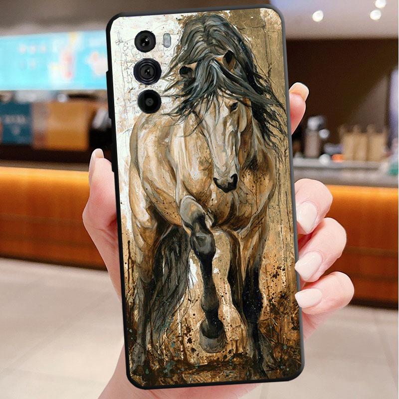 Phone Case For Motorola Edge 50 40 Pro 60 50 40 30 Ultra Neo Fusion Moto G85 G72 G53 G54 G84 G13 G32 Horse