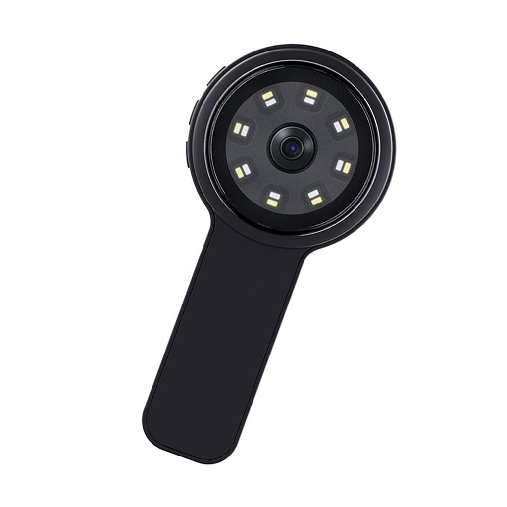 2 Inch Smart Handheld Magnifier with High Definition Screen 5 200X Zoom 16 LED Lights Magnifying Glass Black