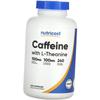 Koffein med Teanin, Caffeine With L-Theanine, Nutricost (11647004)