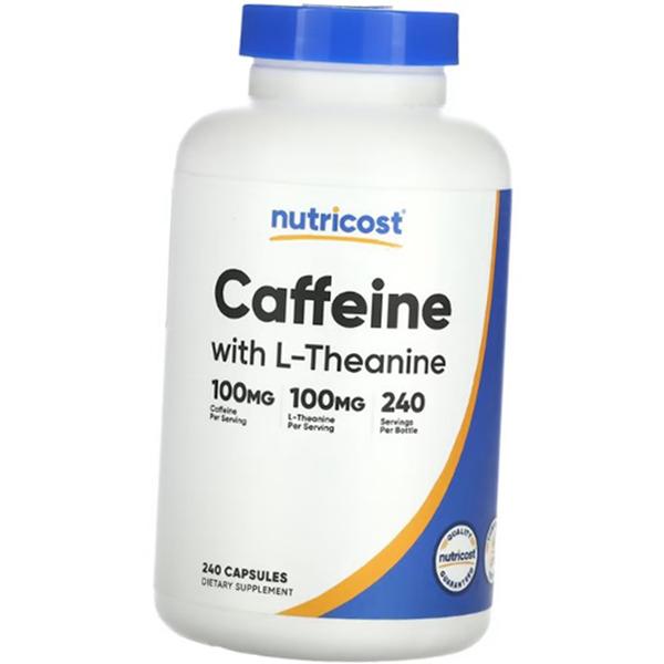 Koffein med Teanin, Caffeine With L-Theanine, Nutricost (11647004)