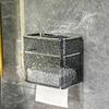 Tissue Box Wall-mounted Sealed Design Dispenser Waterproof Dustproof Paper Towel Holder Transparent Strong Adhesive Container for Bathroom