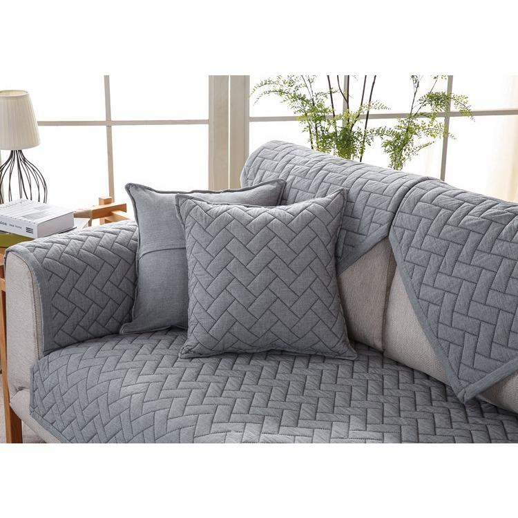 Sofa Cushion Cushion Pure Cotton Washed Cloth Non-Slip Four Seasons Modern Simple Sofa Cushion Towel Cover