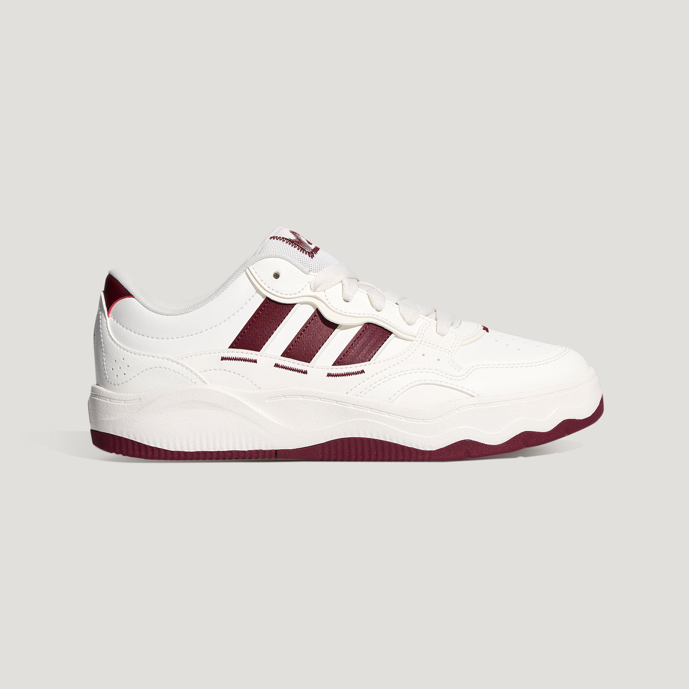 Adidas LITE SHUFFLE Skateboard Shoes Unisex White/Dark Red 36