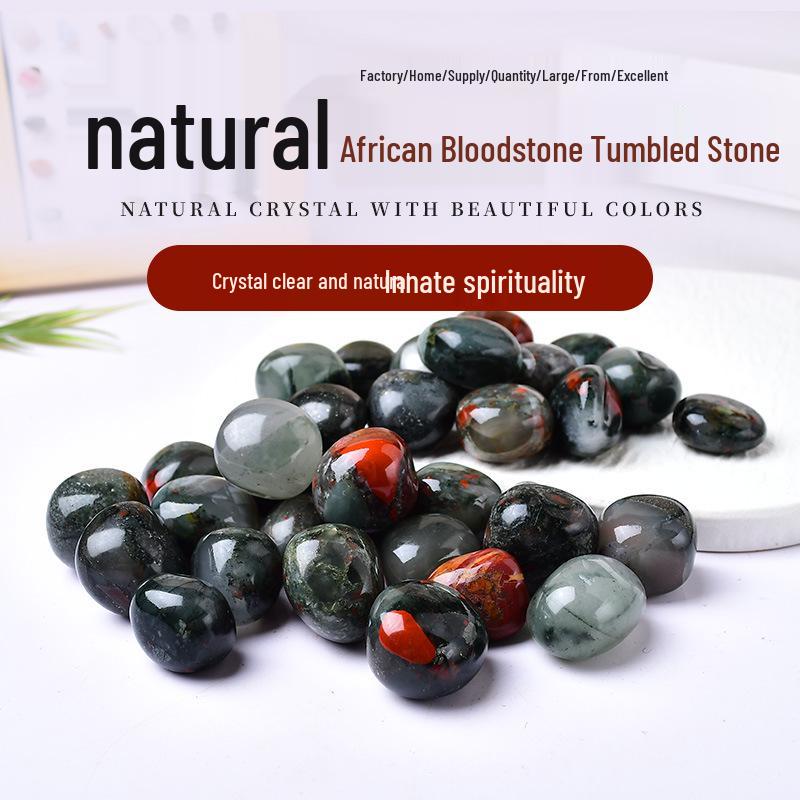 African Bloodstone Tumbled Stones: Large, Irregular Polished for Children s Ore Digging 2-3cm 100g