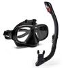 Snorkeling Mask with Action Cam Mount Dry Snorkel Set Comfortable Silicone Diving Goggle for Travel Easy Breathing