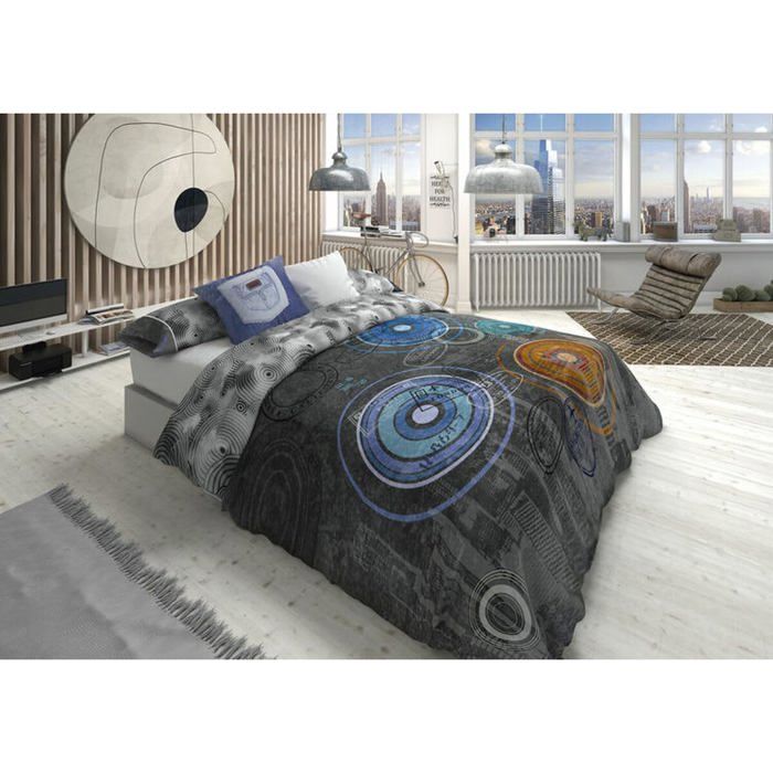 Parure de lit 3 pièces - Lois - Lit 90 cm - Multicolore - Coton - 39x30x4 cm - Housse de couette incluse