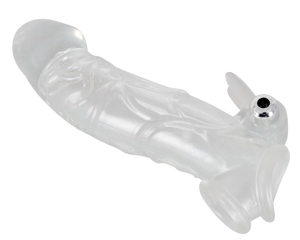 Crystal - Penis Sleeve with Vibro Stimulator 23cm
