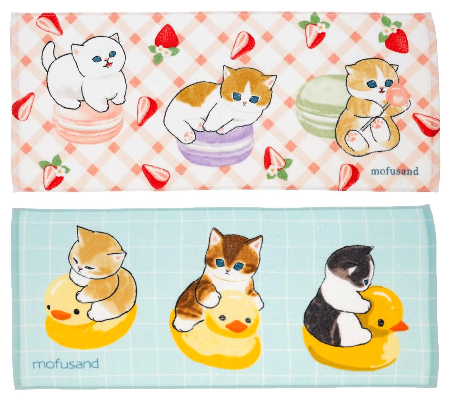 

Набір з 2 лицьових рушників Marushin mofusand, 2 візерунки: Sweets Nyan Рожевий Ofuro Nyan (Мофусанд / Синій)
