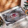 Tappeto in Flanella Stampato AC Milan Antiscivolo Morbido Poliestere Tappeto per Pavimento Tappetino Decorativo da Interno per Camera da Letto Soggiorno Divano Sala Giochi Decorazione Casa