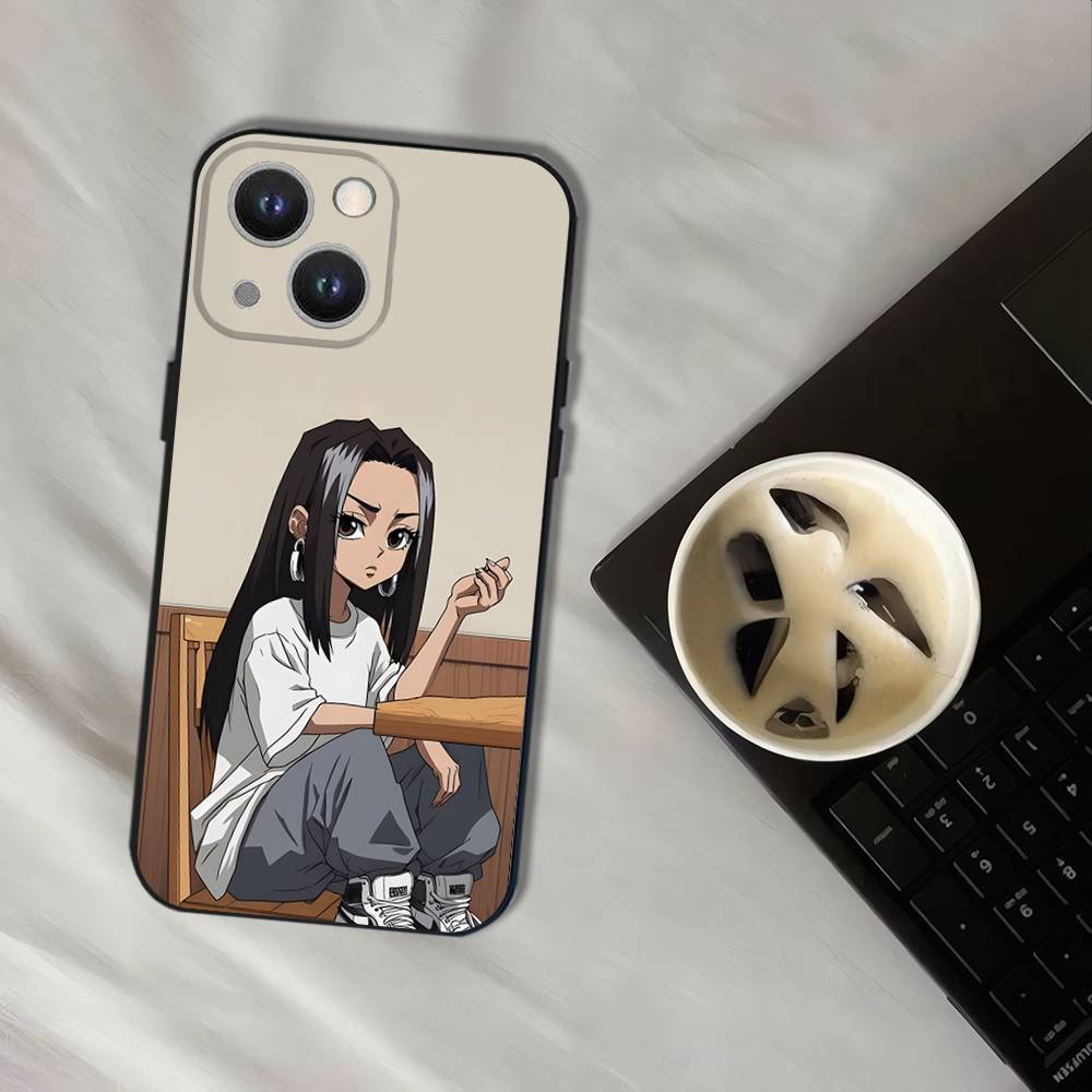 Cartoon The B-Boondocks Phone Case For iPhone 16,15,14,13,12,11,Pro,XS,Max,XR,Plus,E,SE4,Mini Black Soft Cover
