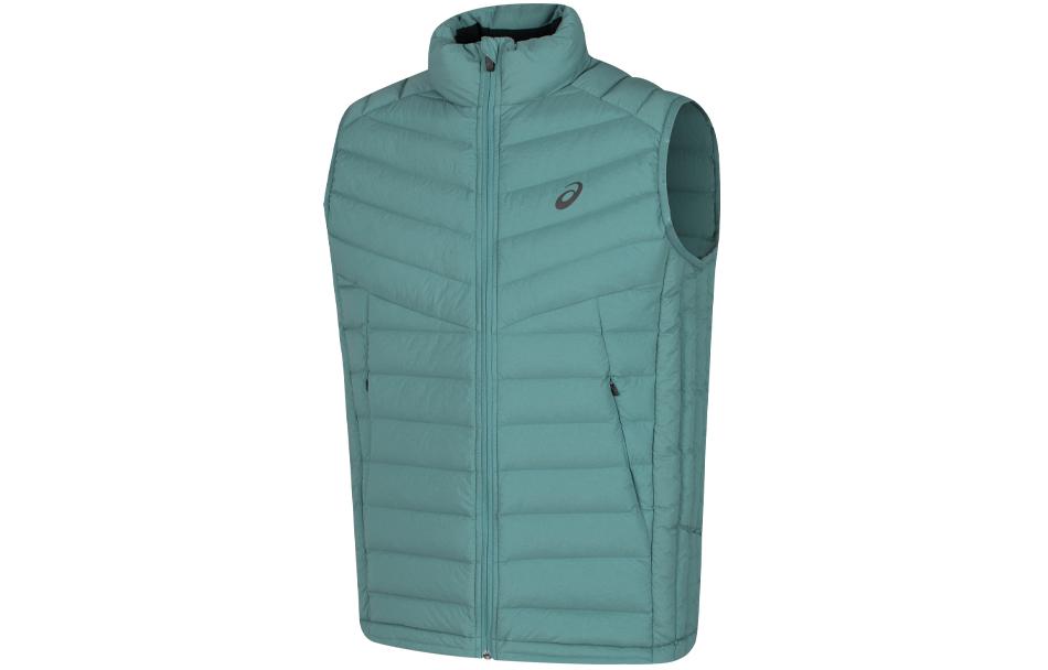 ASICS Down Vests Men s Turquoise Stand Collar Moderate Other 2031E441-400 2XL