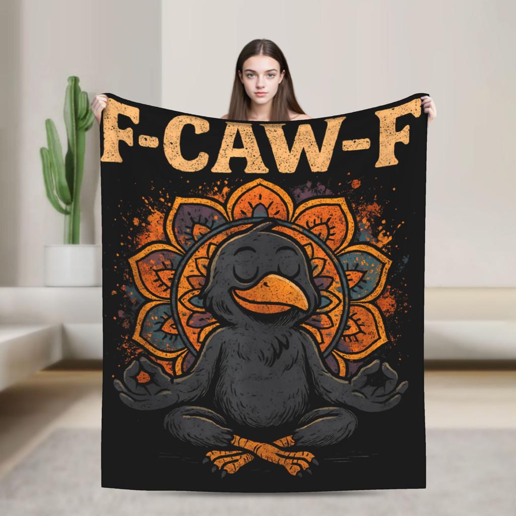 Warm Soft Blanket Girls Boys Picnic F-Caw-F Chicken Cartoon Bedding Throws Flannel Bedspread For Living Room Sofa Bed Cover