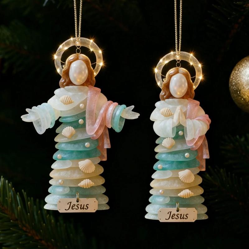 Portable Acrylic Figure Hanging Decoration Perfect for Office and School Festival Decoration Christmas Accessory