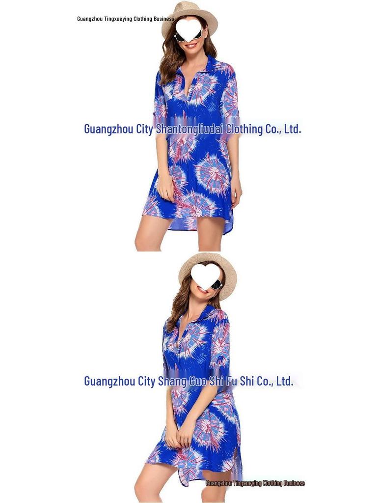 European & American Women's Swimwear Beach Cover-up Shirt and Bikini Beach Skirt