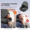 Removable U-shaped Pillow with Cap Adjustable Car Neck Cushion Lightweight Hooded Pillow  Car Trips