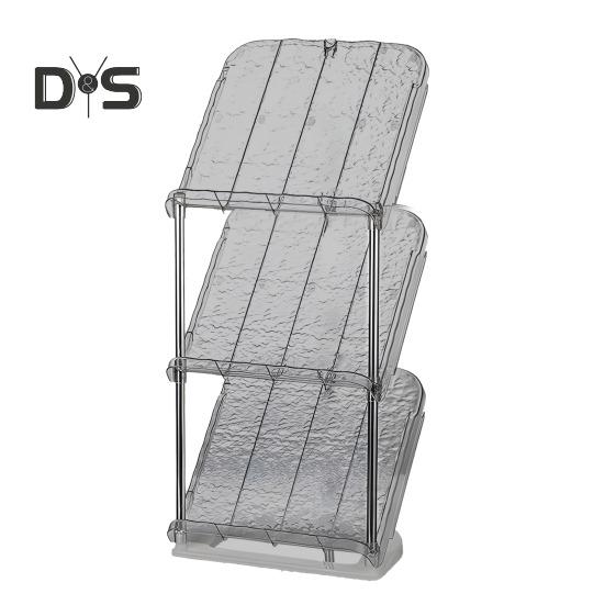 Наклонная узкая полка для обуви 5 ярусов прочная конструкция простая сборка органайзер для хранения обуви вертикальная полка для обуви Triple Layer чёрныйчистый 1777₽