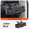 Car Rear Seat Makeup Mirror & Tissue Box Organizer with Cup Holder