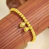 Historical Sand Gold Imitation Bracelet: Two-Piece Elegant Fashion Set