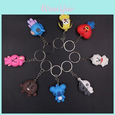Adorable Bt21 Acrylic Keychain Anime Cartoon Kawaii Pendant Gift Fashionable Design Durable Material