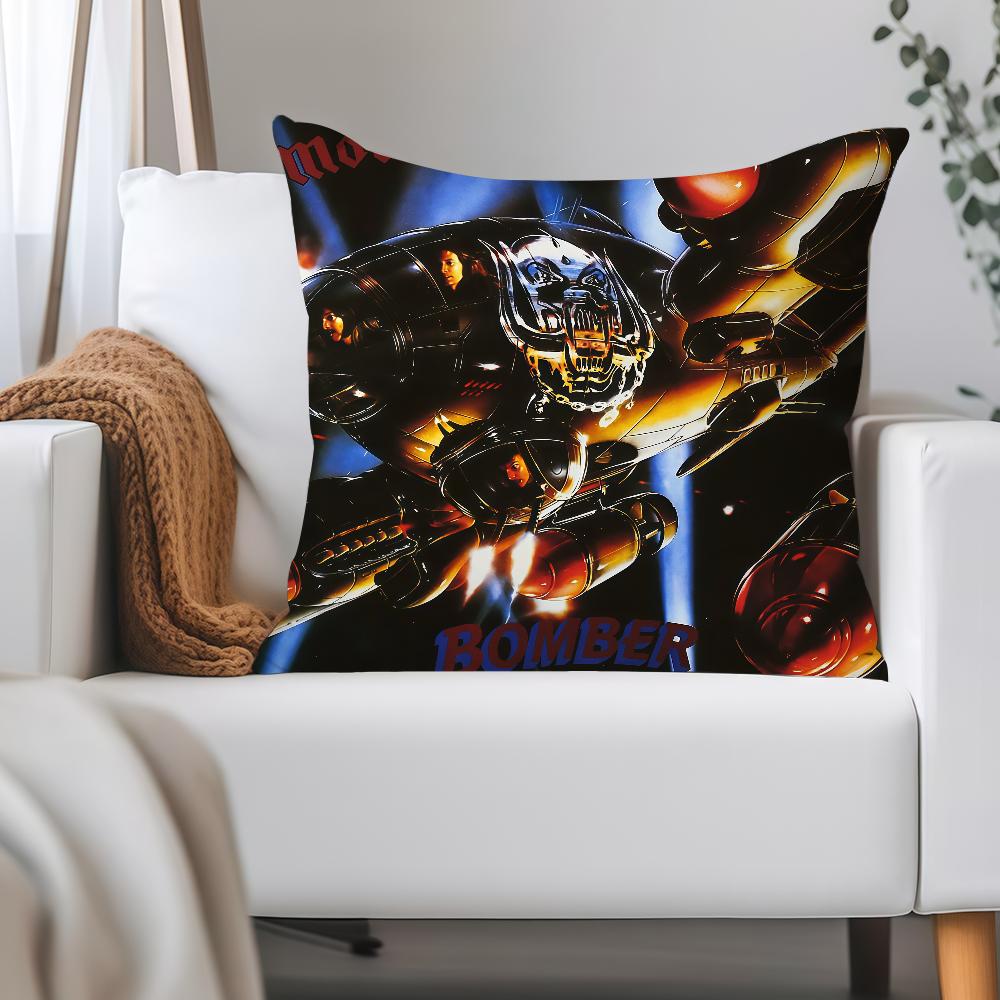 

Rock Band M-Motorhead Pillow Case Applicable Space For Guest Rooms Interiors Cars Office House Decoration 12x12Inch