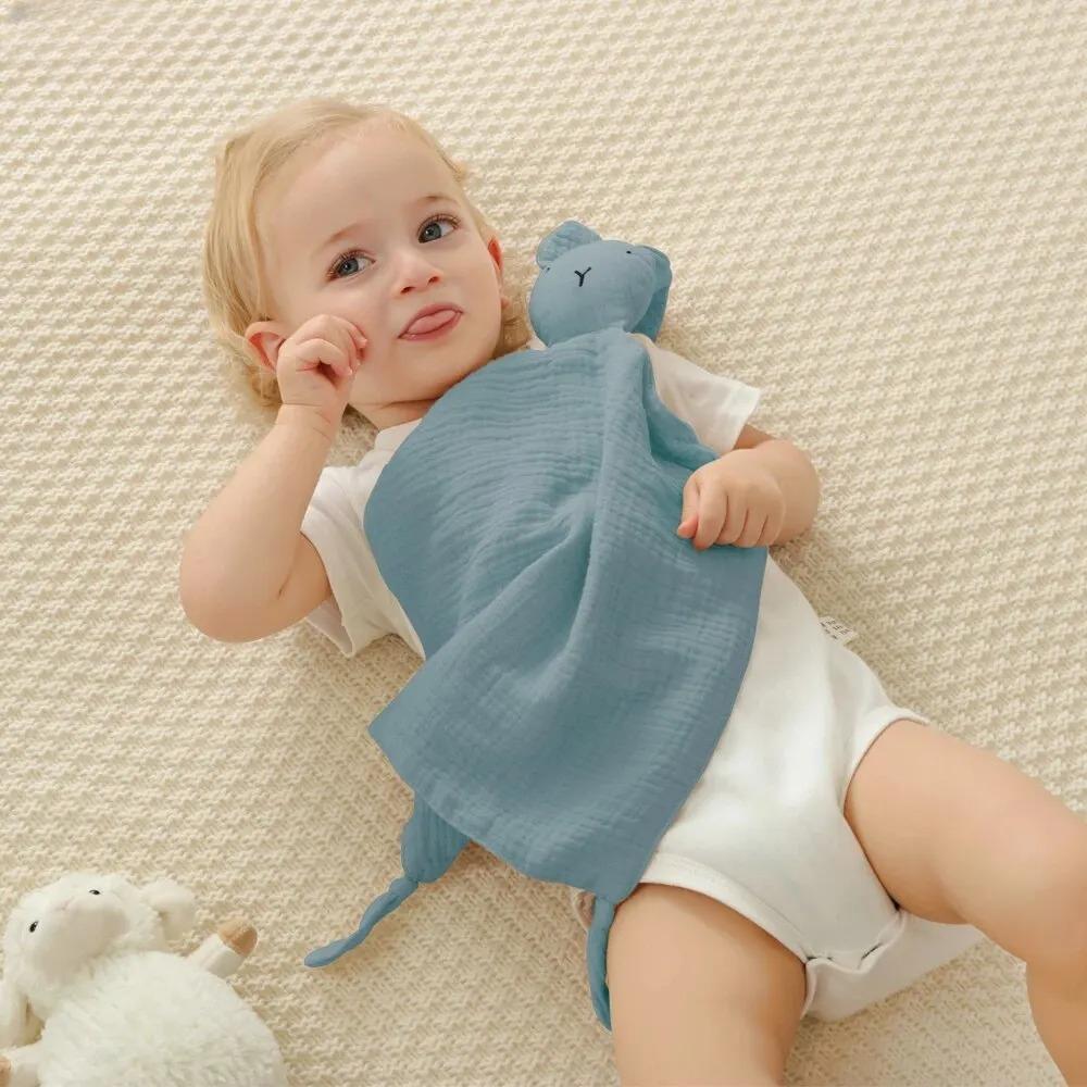 Muslin Baby Comfort Towel Cotton Comforter Blanket Soft Newborn Sleeping Dolls Kids Fashion Sleep Toy Soothe Appease Towel Bibs