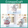 Plush Bear Doll With Floral Dress For Girls Kids Gift And Bag Charm