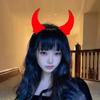 Red LED Light Horn Headband Bull Horns Red Glowing Headband Devil Hair Hoop  Cosplay Costume