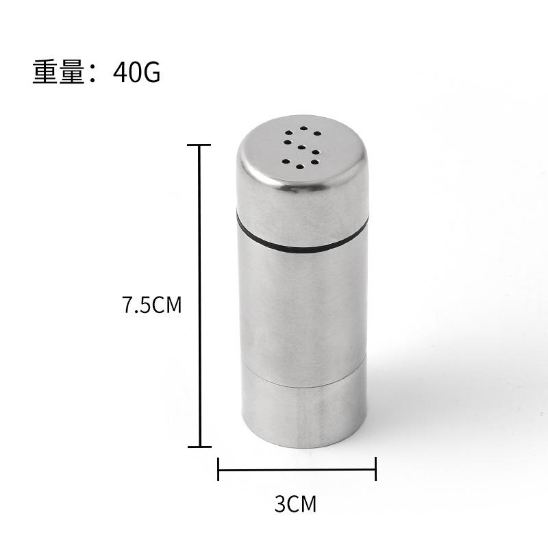 New Stainless Steel Mini Pepper Bottle Kitchen Creative Multifunctional Seasoning Jar Outdoor Barbecue Tool Powder Sprinkler