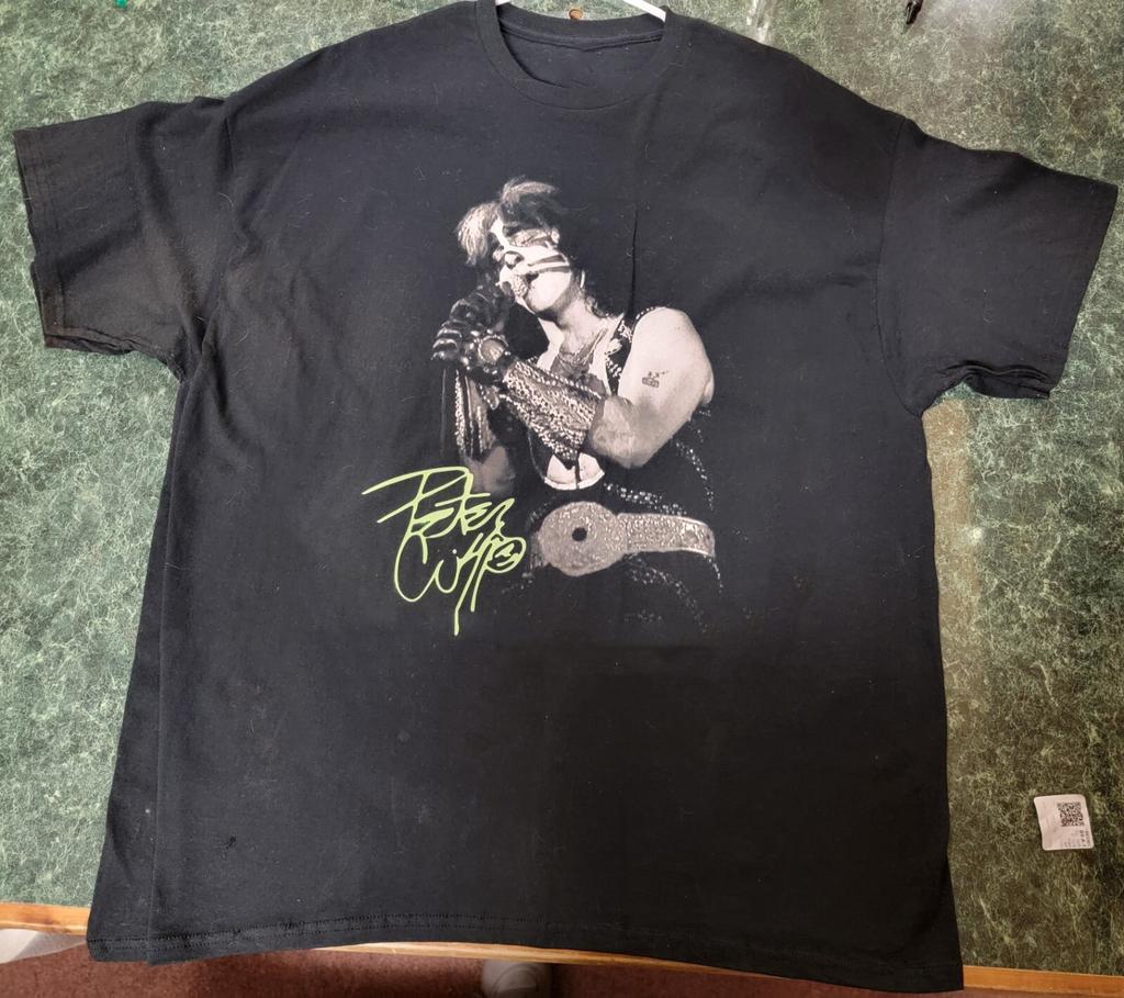 Vintage Peter Criss Out of Control Cotton Black S-5XL Shirt SN077