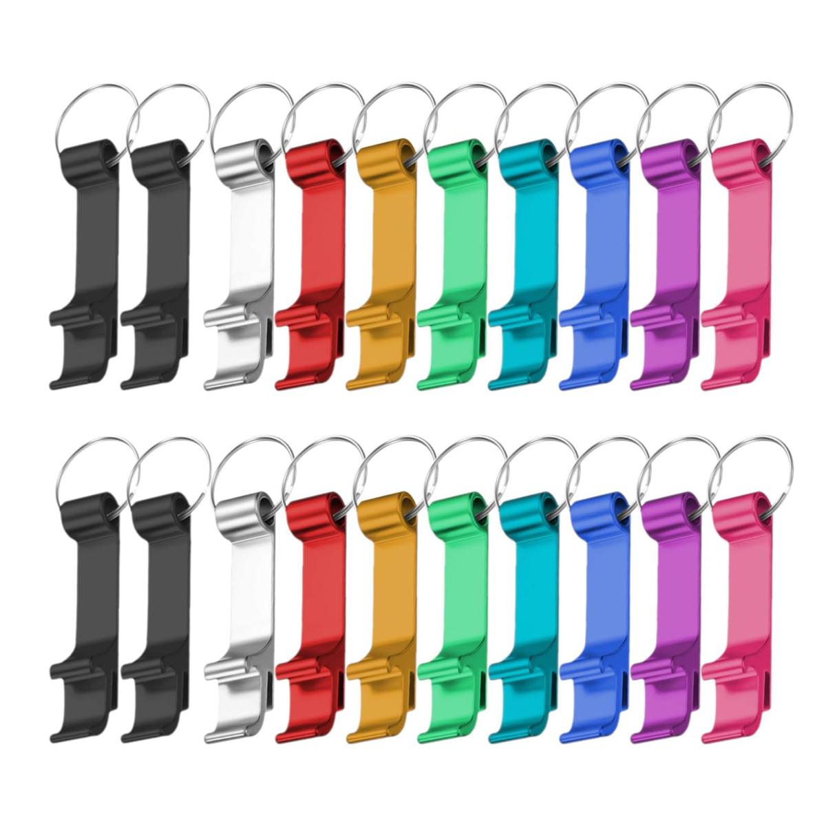

20Pcs Portable Beer Bottle Openers Aluminum Bottle Openers Keychain Bottle Opener Soda Beverage Bottle Opener for Party Wedding
