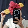 Hair Drying Towel Absorbent God of Wealth Hair Wrap with Button Fast