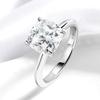 Smyoue 1CT 2CT 3CT 3.5CT 5CT Cushion Cut Moissanite Rings for Women Pass Diamond Test 925 Silver Wedding Band