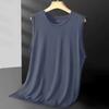 Men's Ice Silk Mesh Vest Lightweight Sports Summer Wear Sleeveless T-shirt Tank Top Casual Outerwear