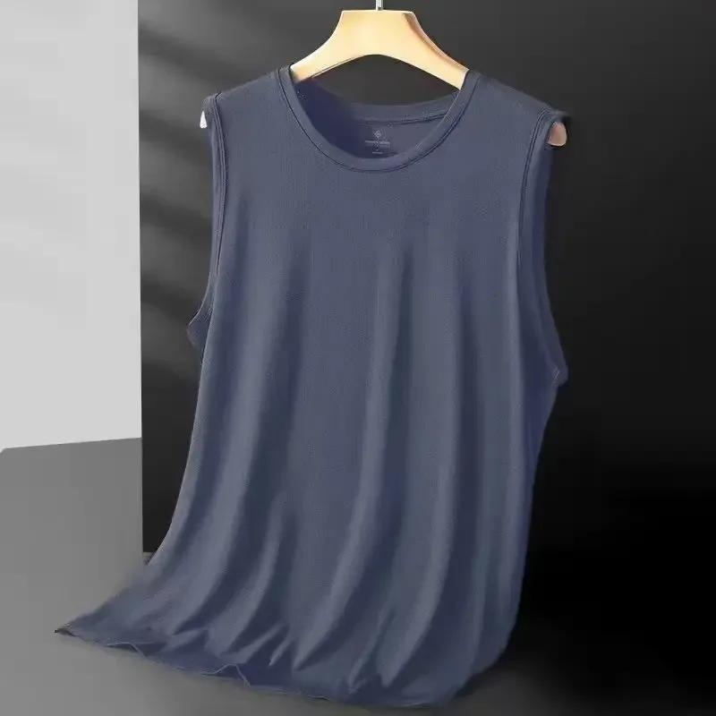 

Summer Men s Ice Silk Mesh Vest Lightweight Sports Wear Sleeveless T-shirt Tank Top Casual Fashion Outerwear XS