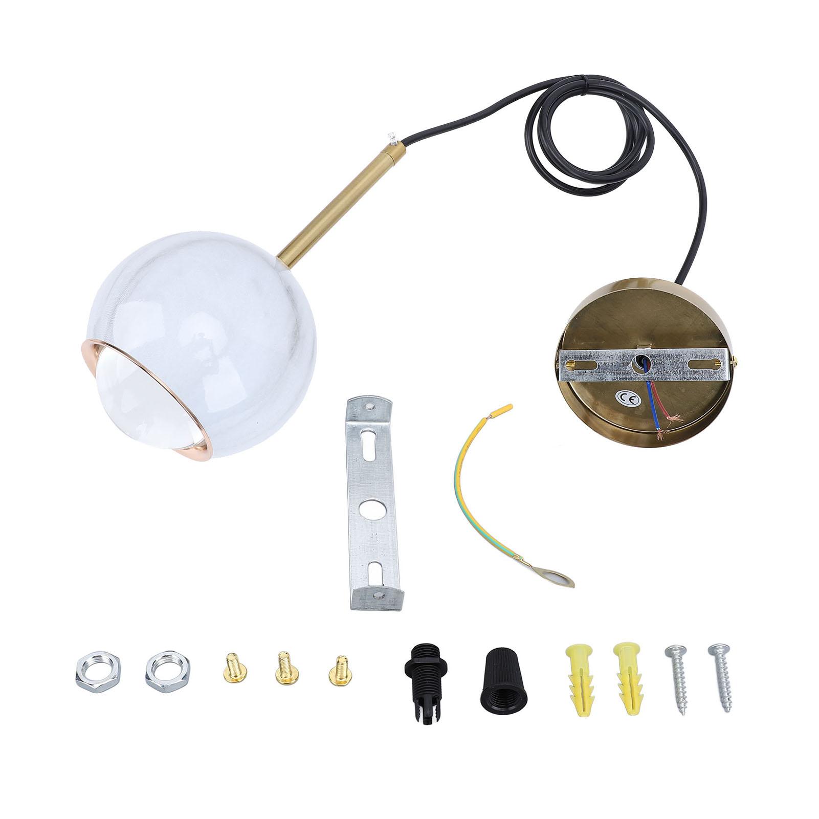 

Светодиодный подвесной светильник 20 Вт, стеклянный, железный, проводной, ретро, современный, глобус, подвесной светильник для кухни белый