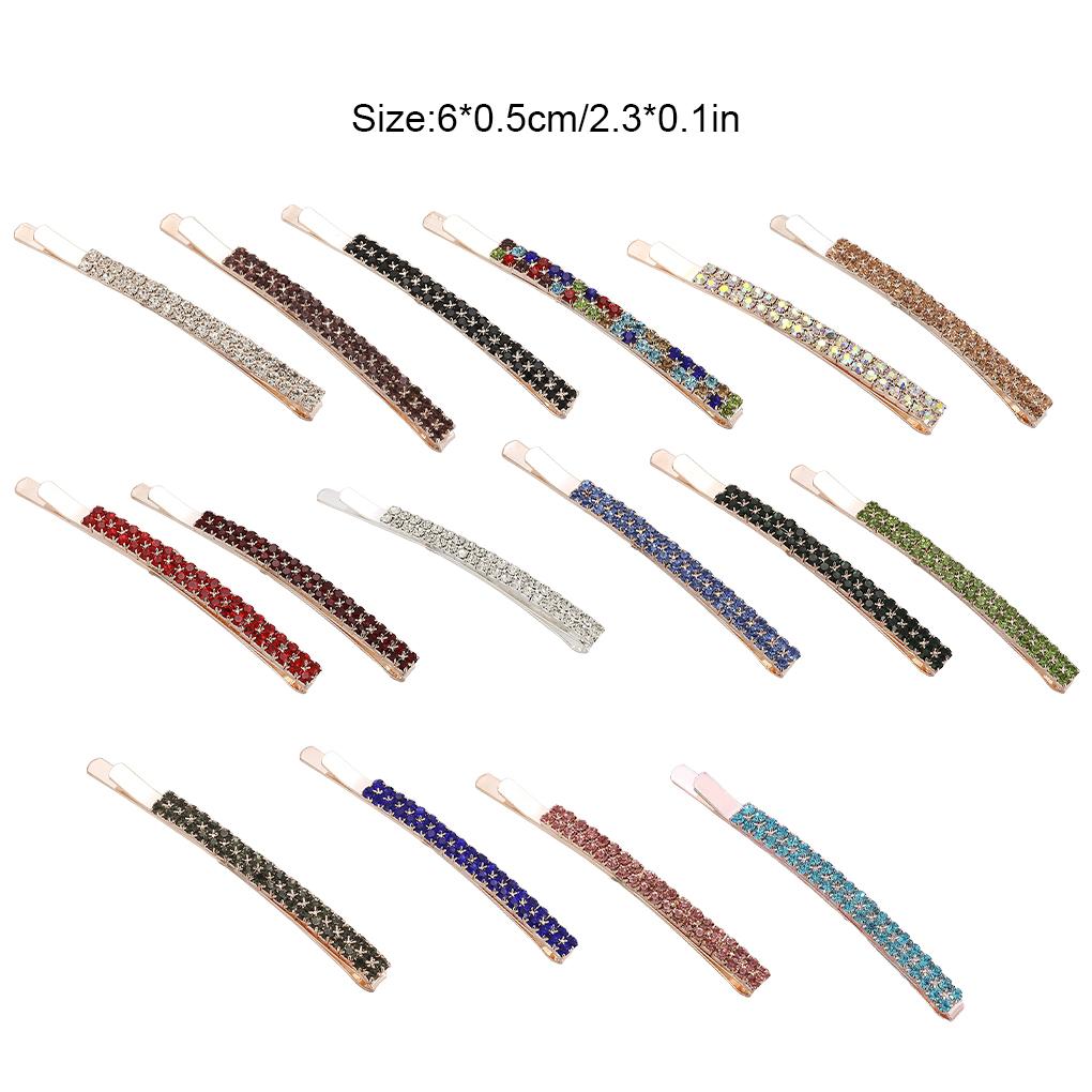 Bobby Pins Rhinestone Crystal Exquisite Workmanship Sparkling Simple Design Hairpins Barrette Hairstyle OrnamentsWonderful Gift