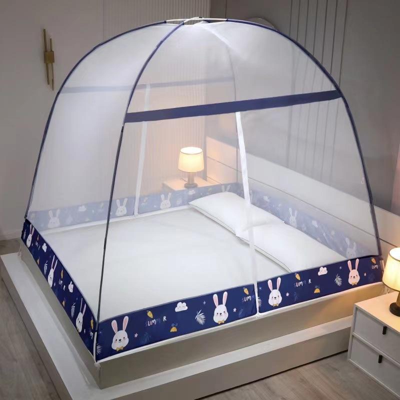 2022 Installation-free Yurt Mosquito Net Dust Top Household Encryption Thickened Student Dormitory Mosquito Net