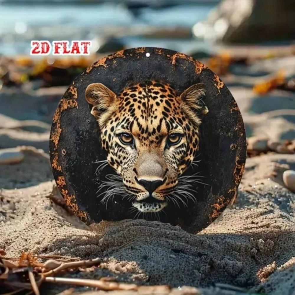 Vintage Leopard Metal Wall Art Decor For Home Garage Cafe