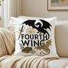 Book Epic FFourth Wing Cushion Cover Pillowcase Antidustmite Living Room Sofa Decor Cushion Room